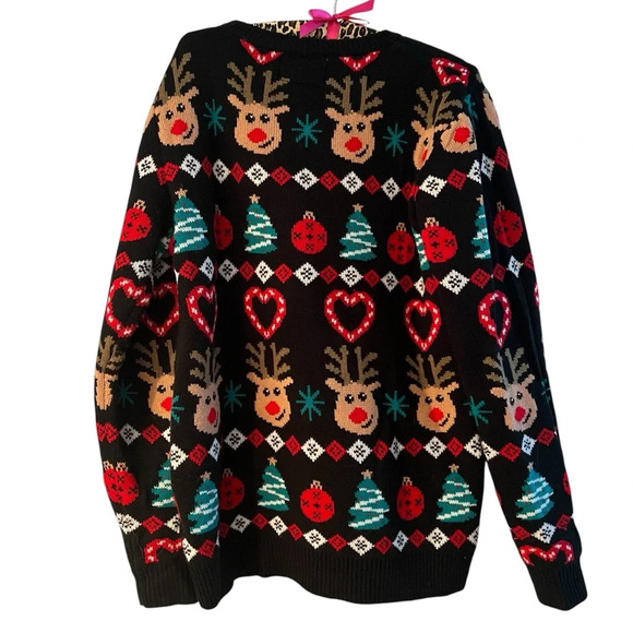 Women’s Reindeer Knit Christmas Sweater Size XL - Picture 2 of 5
